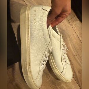 Common projects white sneakers size 10